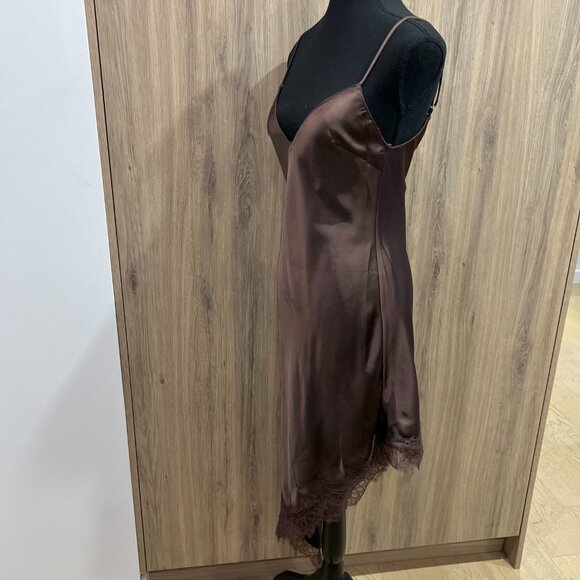 NWT Zara Satin Effect Lace Dress - Picture 8 of 15